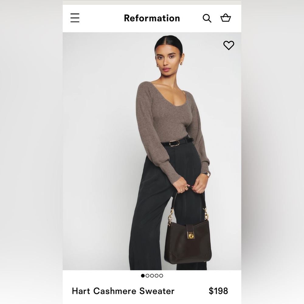NWT Reformation Hart Cashmere Sweater